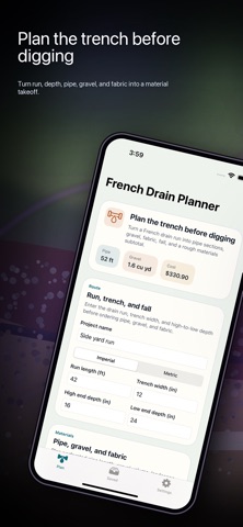 French Drain Planner screenshot