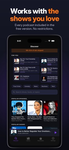 PodSkip: Your Podcasts, No Ads screenshot