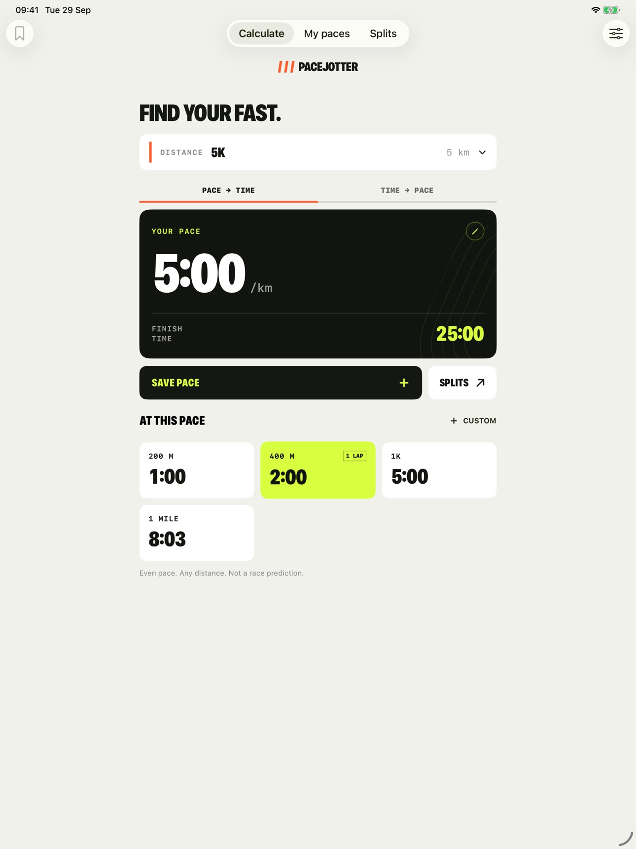 Screenshot 6 of PaceJotter
