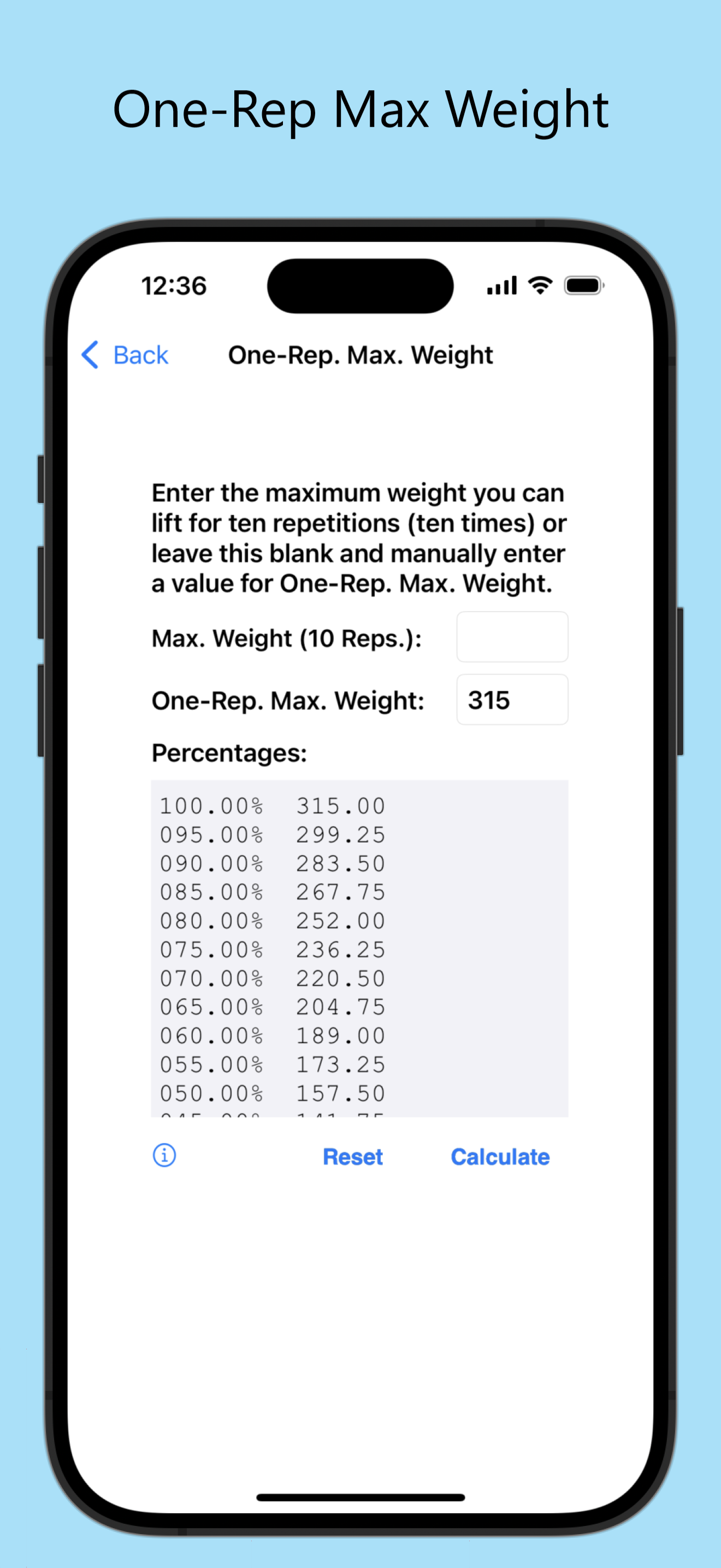 12 Fitness Calculators