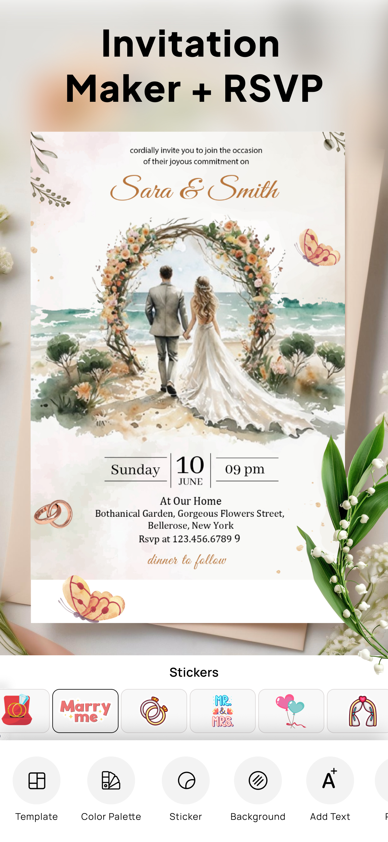Invitation Maker RSVP Greeting