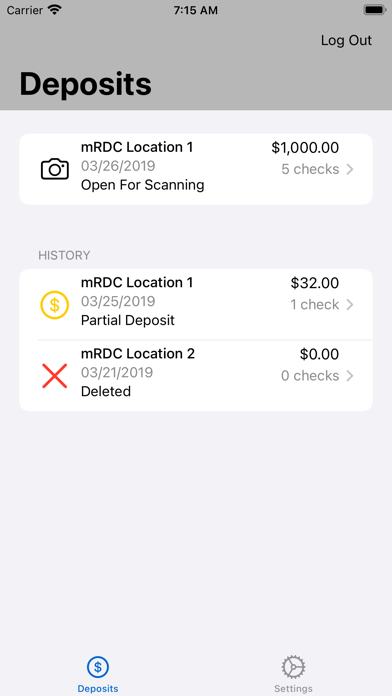 GSB Biz Remote Deposit Screenshot