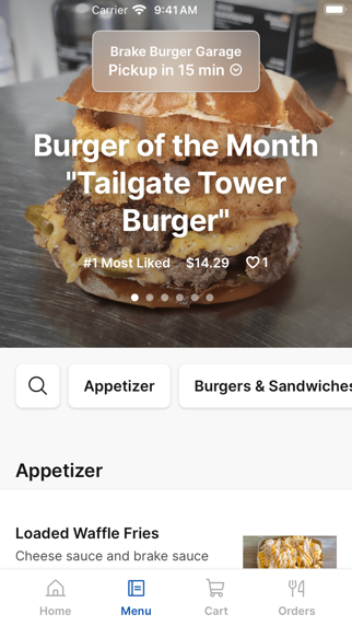 Brake Burger Garage iPhone screenshot 2 - Food & Drink app