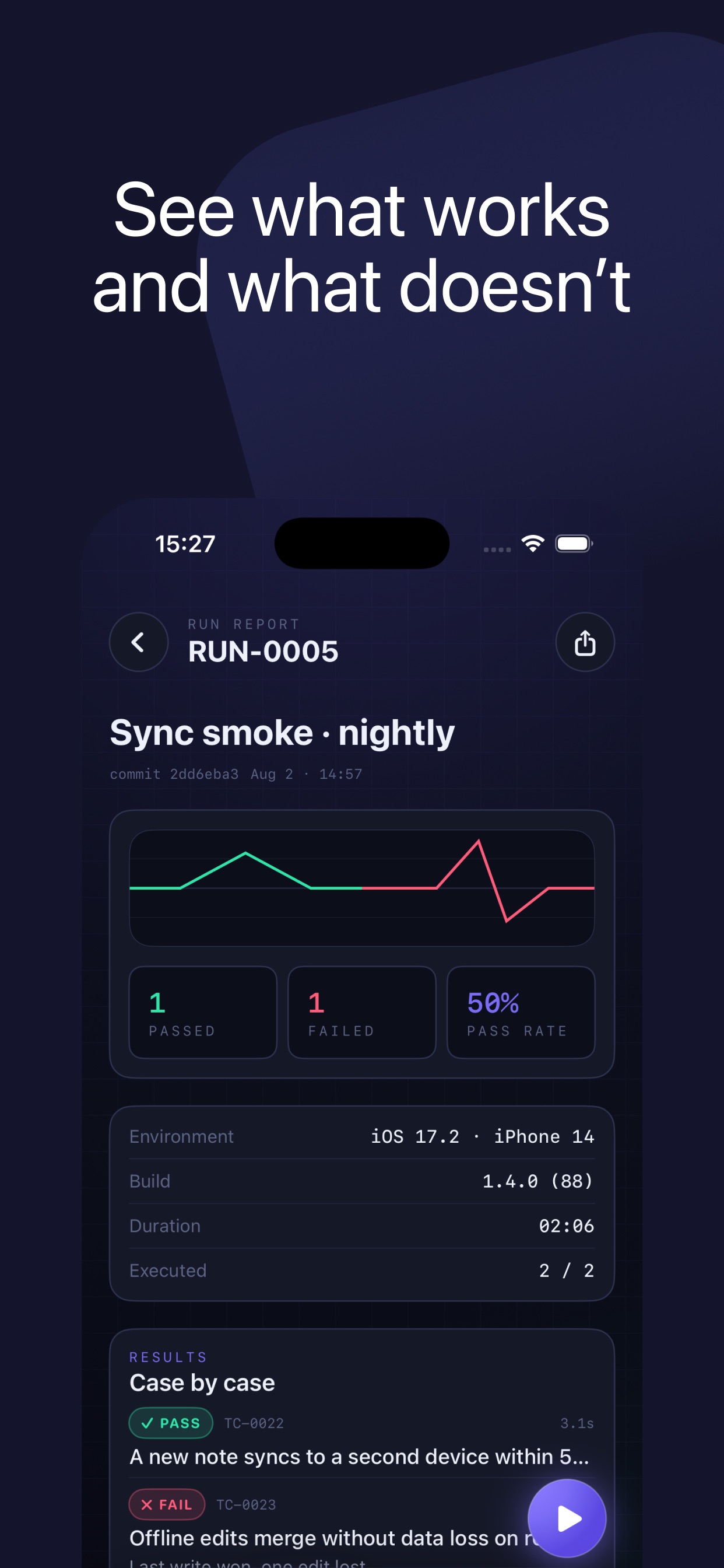 Screenshot 4 of Test-Quality Run App