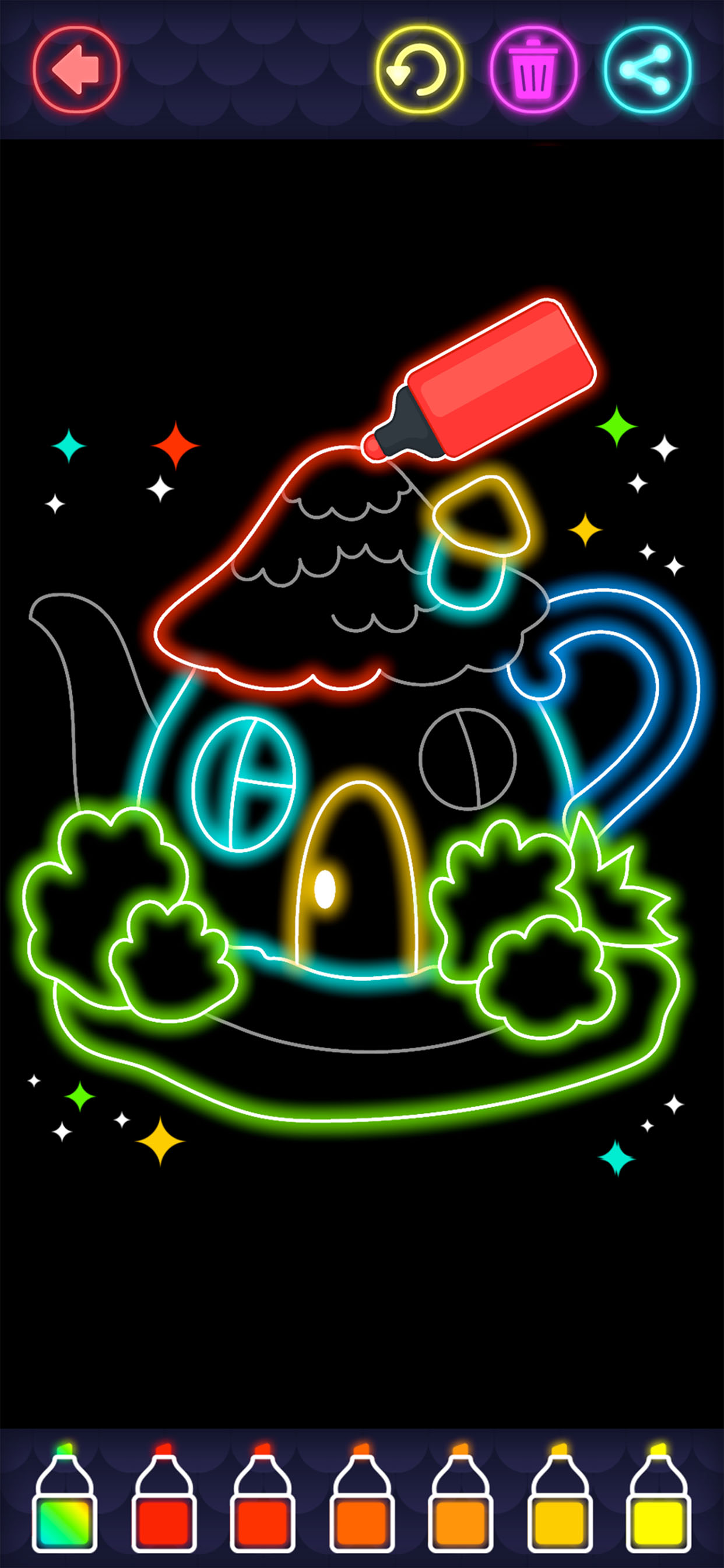 Glitter House coloring game