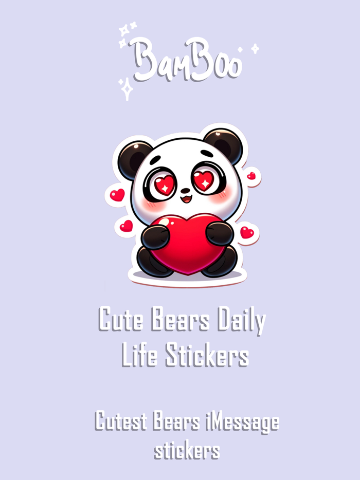 Bambo, Cute Panda Stickers