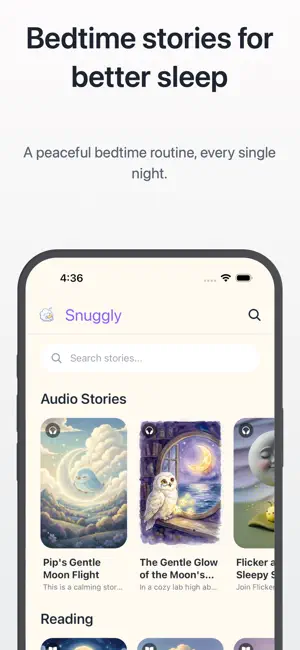 Snuggly: Sleep Stories Audio screenshot 2