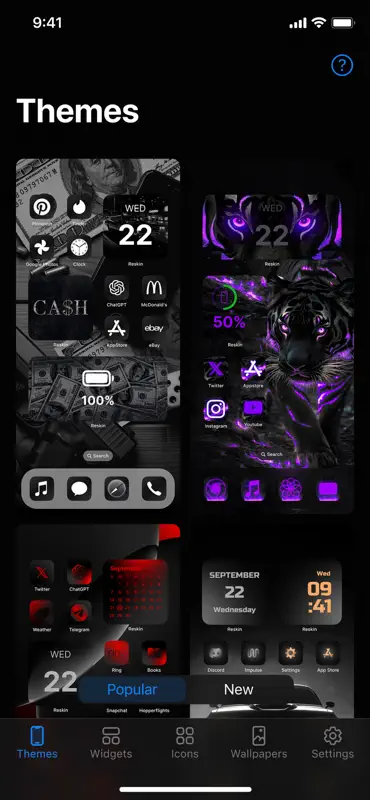 Reskin: Widget, Theme, Icon screenshot 5 of 9