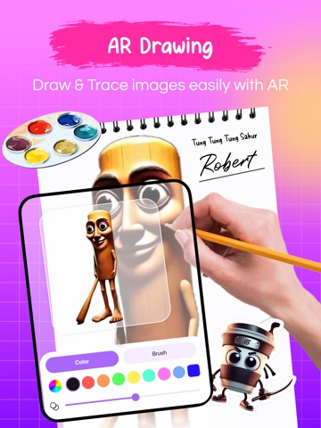 AR Draw, Face Sketch & Trace iPad screenshot