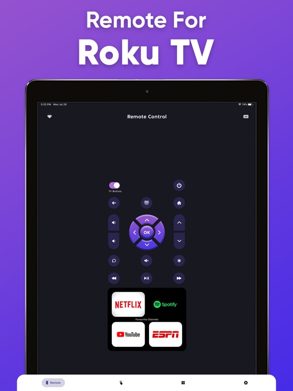 Screenshot #4 pour Roki: Remote for Roku TV