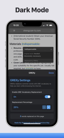 GREify: GRE Vocab Replacer Screenshot 5 of 6