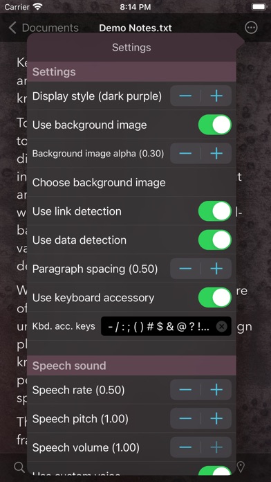 Screenshot #2 pour TelepaText - editor, speech