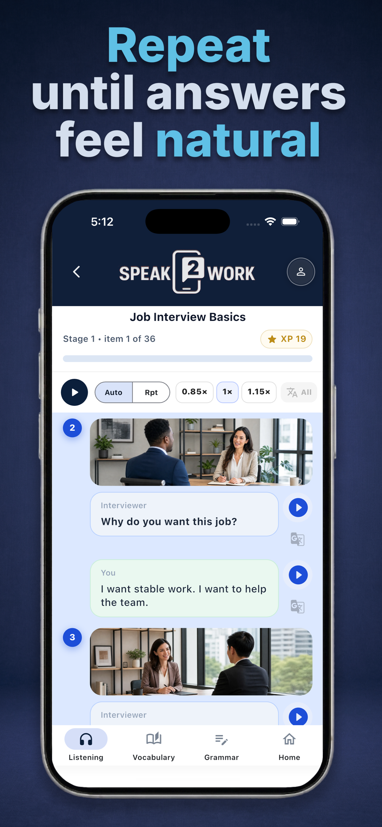 Speak2Work: Job English