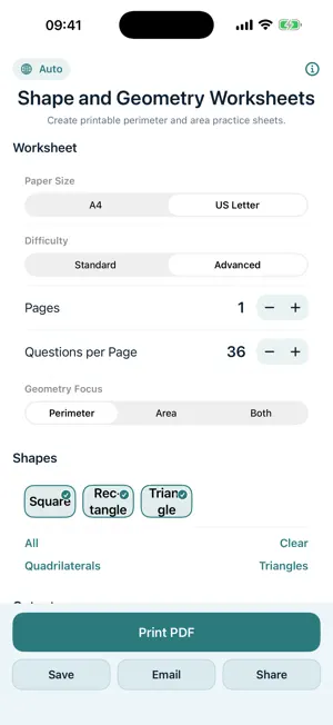 Printable Geometry Worksheets screenshot 2