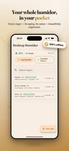 Cigar Humidor & Tasting Log Screenshot 1 of 5
