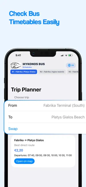 Mykonos Bus KTEL screenshot 3