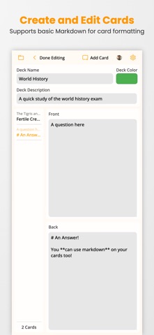 EZ Cards - Flashcard App Screenshot 2 of 4
