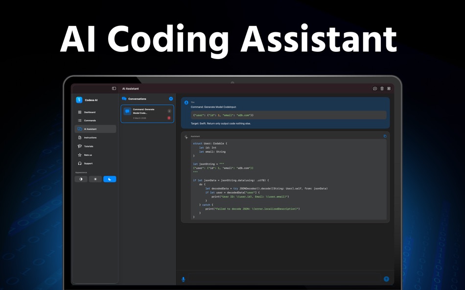 #3. CodeX® : Code AI for Xcode (macOS) De: Ayesha Javeed