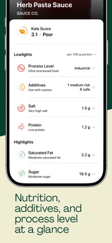 Processed Food Scanner - Kale Screenshot 3 of 5