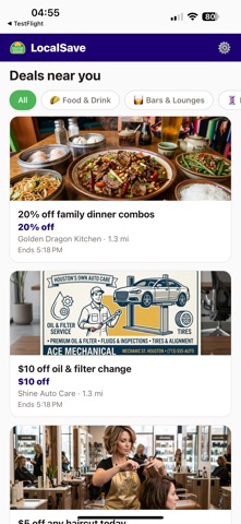 LocalSave: Deals Near You iPhone screenshot