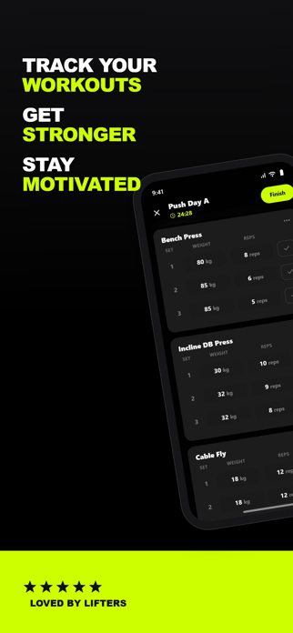 PowerLog - Workout Tracker Screenshot 1 of 10
