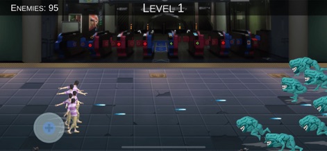 Cursebound: Black Domain - Experience dynamic tactical combat where the player's multiple character instances face off against numerous green monster enemies in a distinct urban setting.