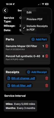 DIY Maintenance screenshot