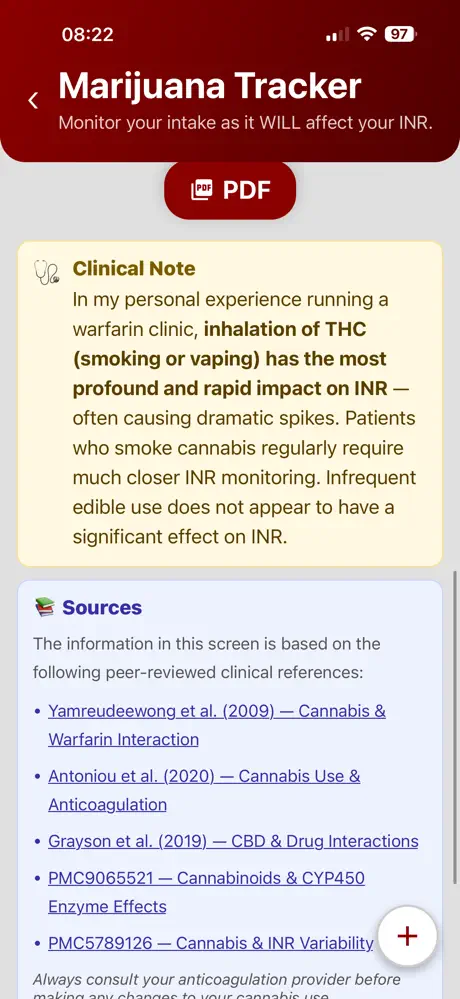 Warfarin Wise screenshot 4