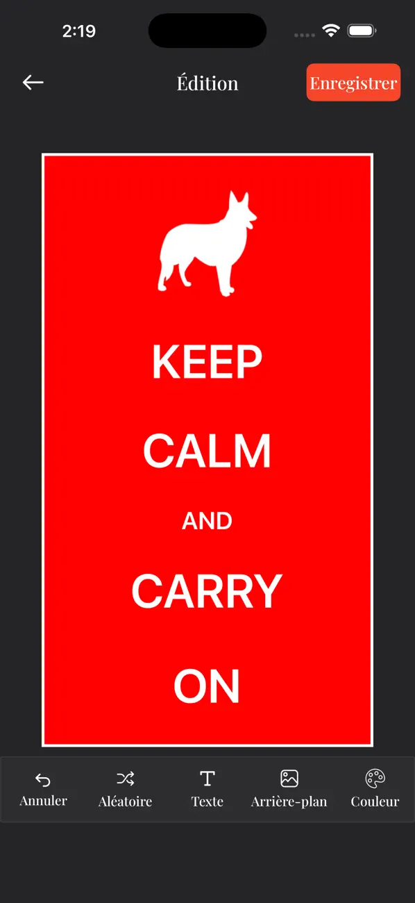 Screenshot #1 pour Keep Calm and Make Poster