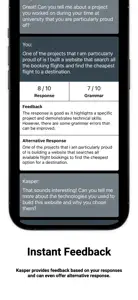 Kasper: AI interview practice screenshot #4 for iPhone