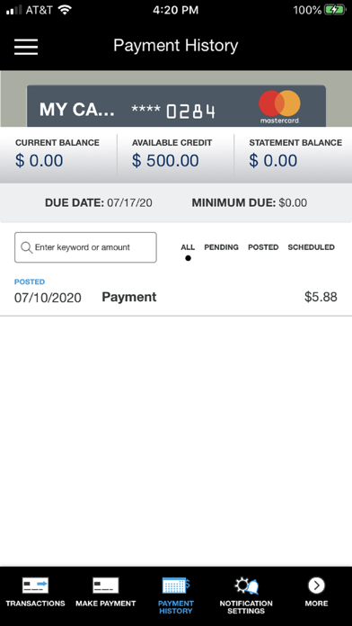 ThriventCU Credit Card Screenshot