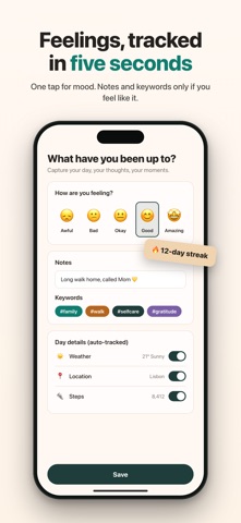 Video Journal & Easy Diary iPhone screenshot