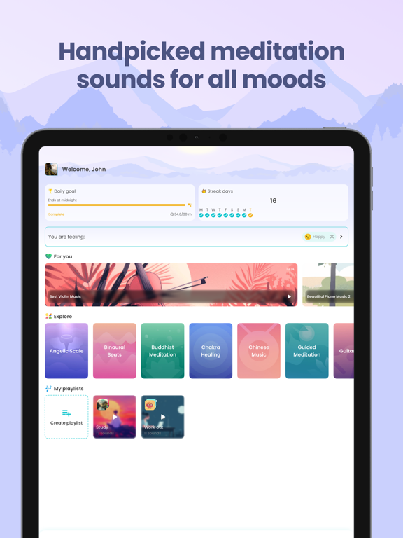 Zenly: Healing Frequencies iPad screenshot 2 - Health & Fitness app