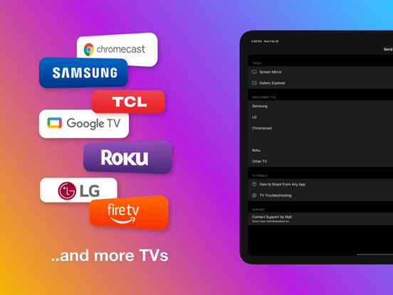 Send to TV • Cast photo video