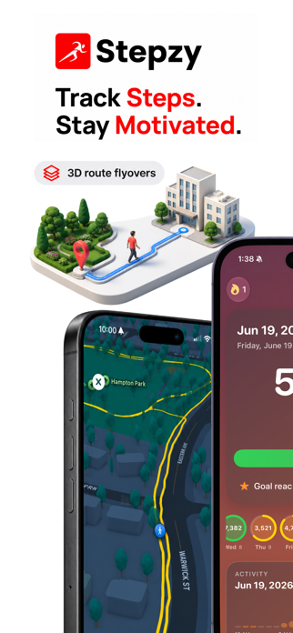 Stepzy - Smart Step Counter Screenshot 1 of 10