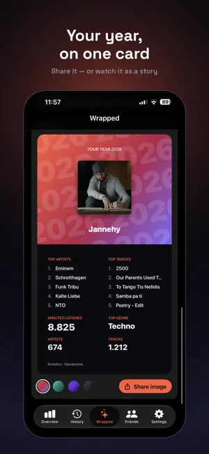 Rotation: Listening Stats screenshot 2