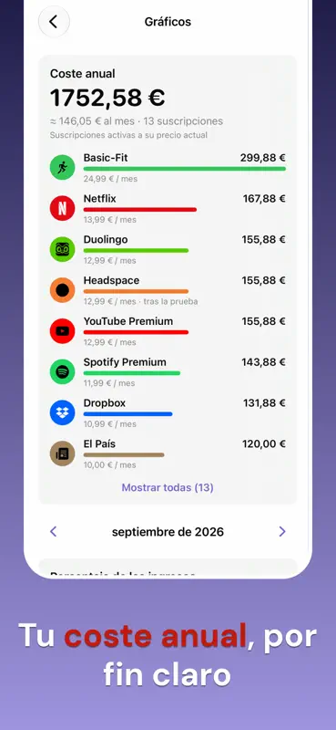 Gestor de Suscripciones: Subd screenshot 5 of 7