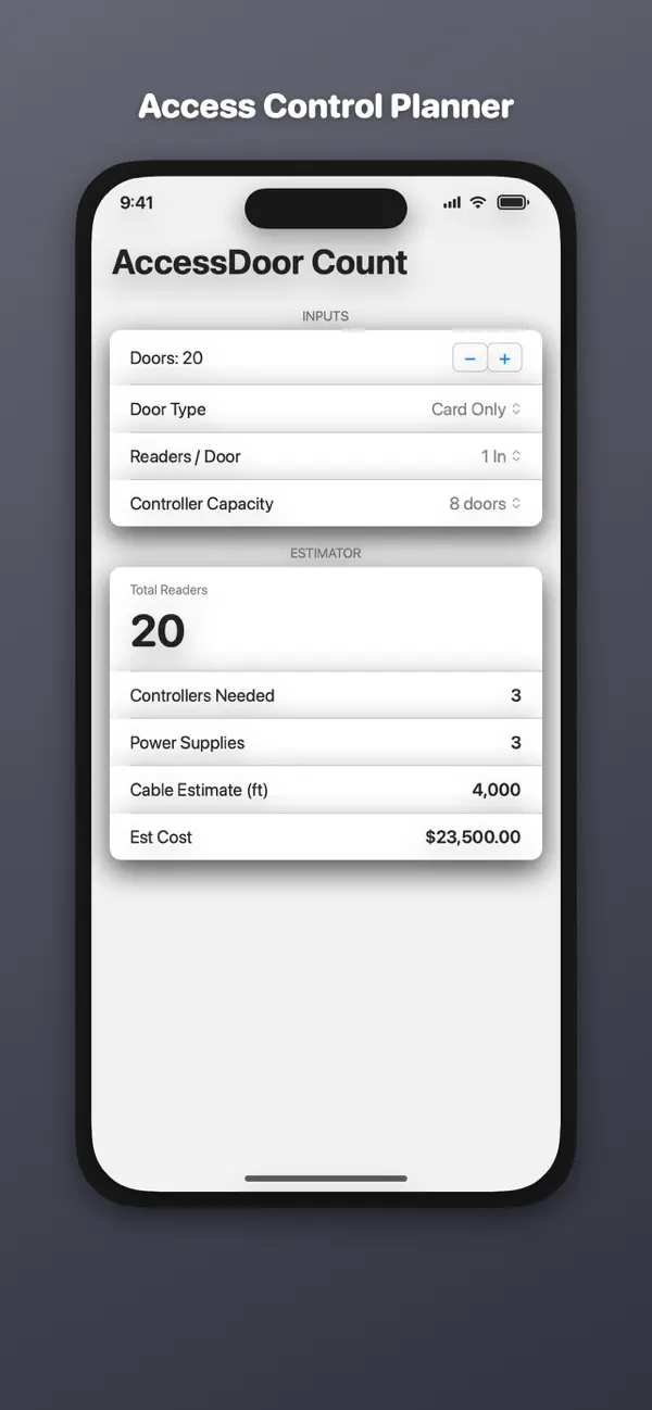 Screenshot #1 pour AccessDoor Count