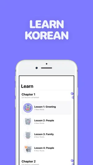 Learn Korean - LingoCat screenshot 1