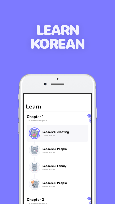 Learn Korean - LingoCat Screenshot