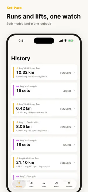 SetPace: Run & Lift screenshot 3