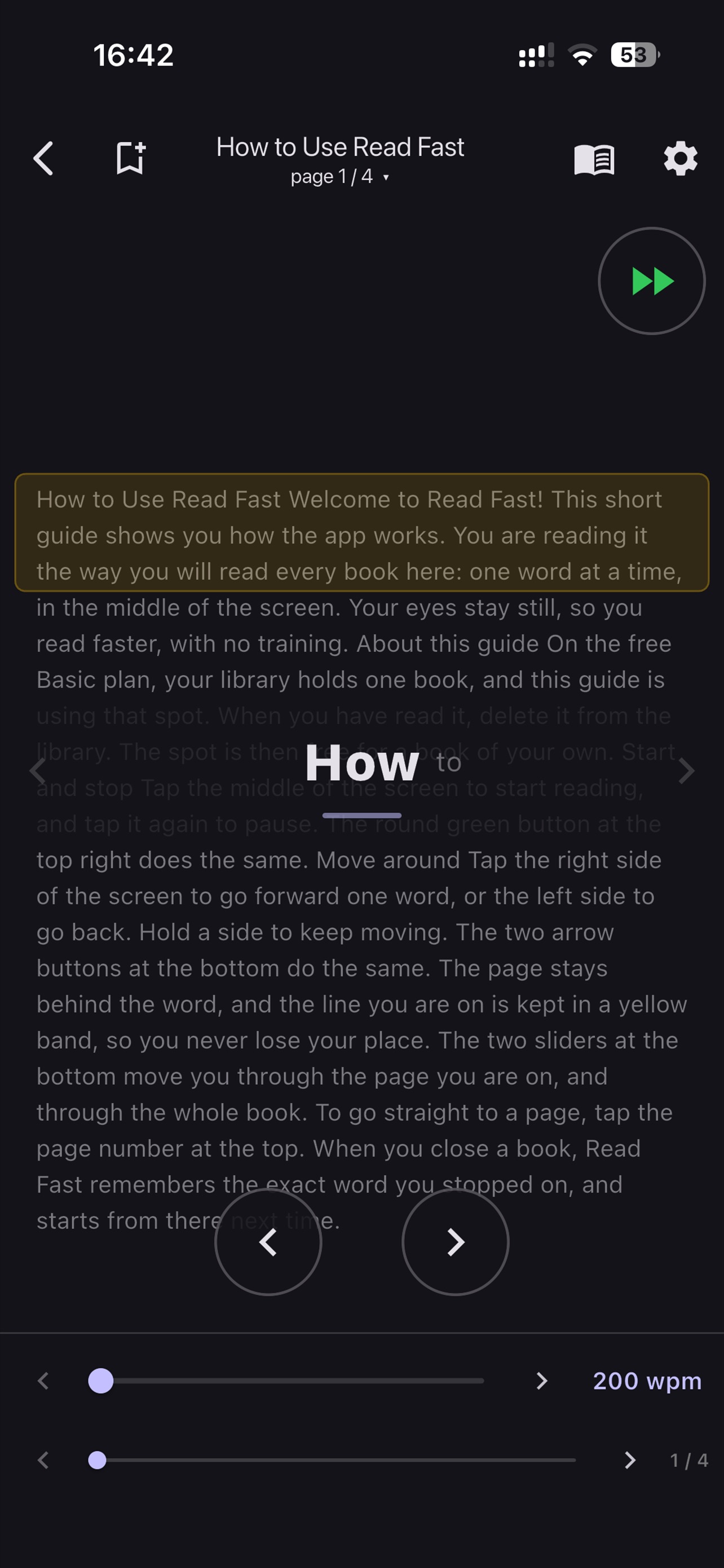 Screenshot 1 of Read Fast - No Training
