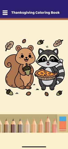 Thanksgiving Coloring Book iPhone screenshot