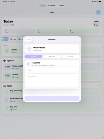 Loopla: Family Organizer iPad screenshot