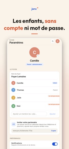 Joru : Agenda Familial Partagé screenshot