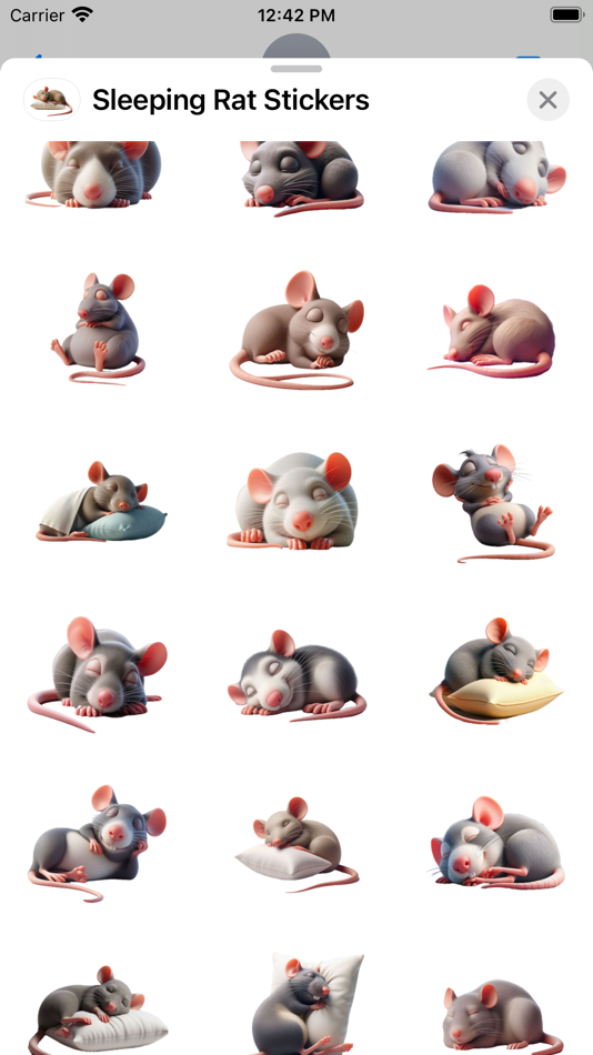 #2. Sleeping Rat Stickers (iOS) بواسطة: Paul Scott