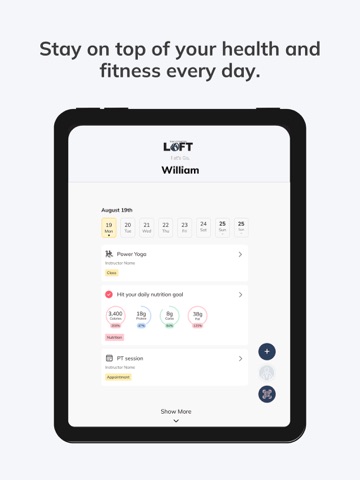 The Fitness Loft iPad screenshot