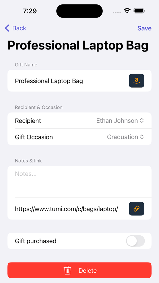 #4. Gift Idea Tracker & Organizer (iOS) 由: Jade Lizard Software LLC