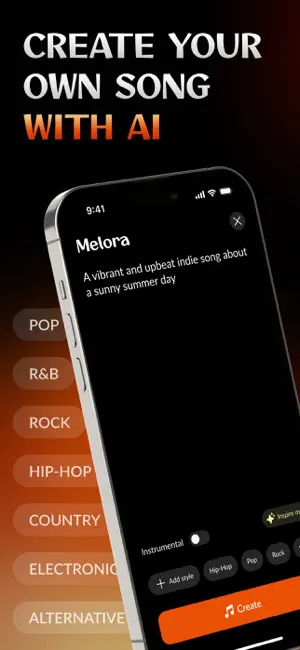 Melora: AI Music Generator screenshot 1