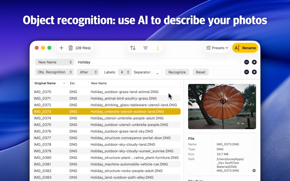 #2. Name Changer (macOS) 由: Lucas Raggers